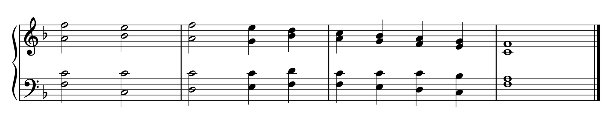 Corrected single-voice example with all notes in voice 1